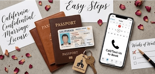 Marriage license, passports, ID, phone, keys