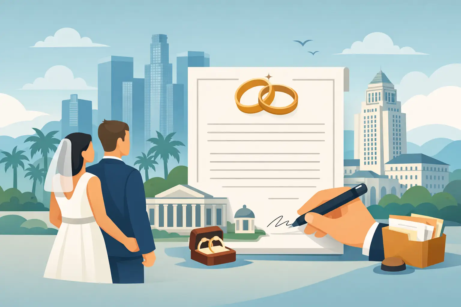 How to Record a Marriage License in Los Angeles