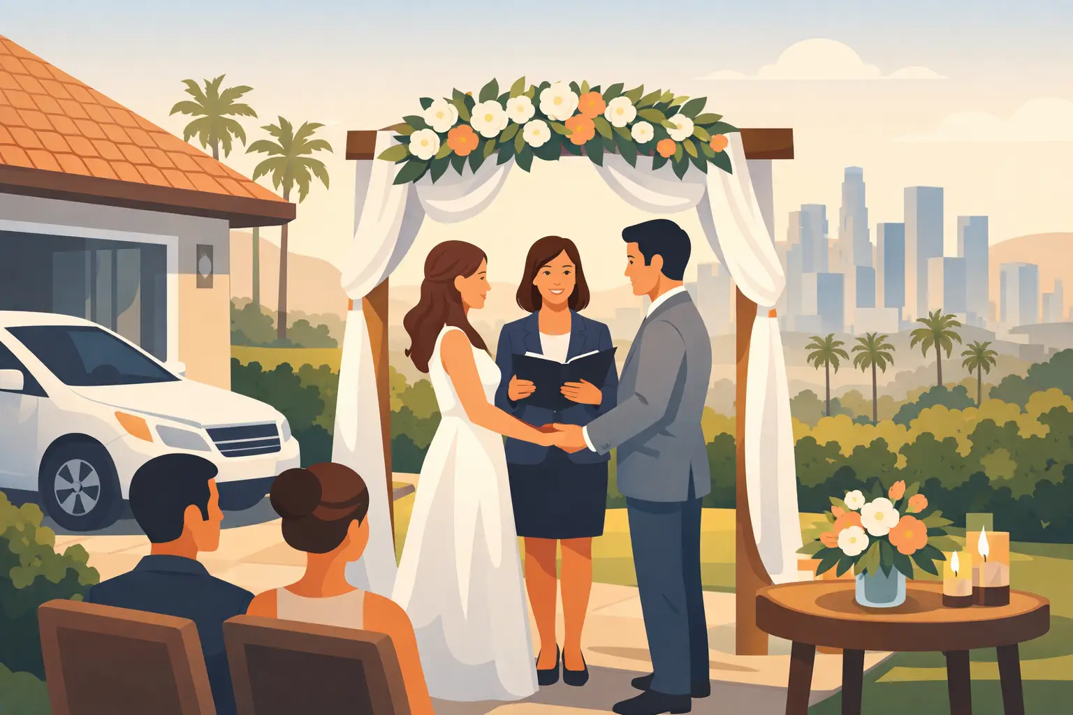 Mobile Wedding Officiant at Home in Los Angeles