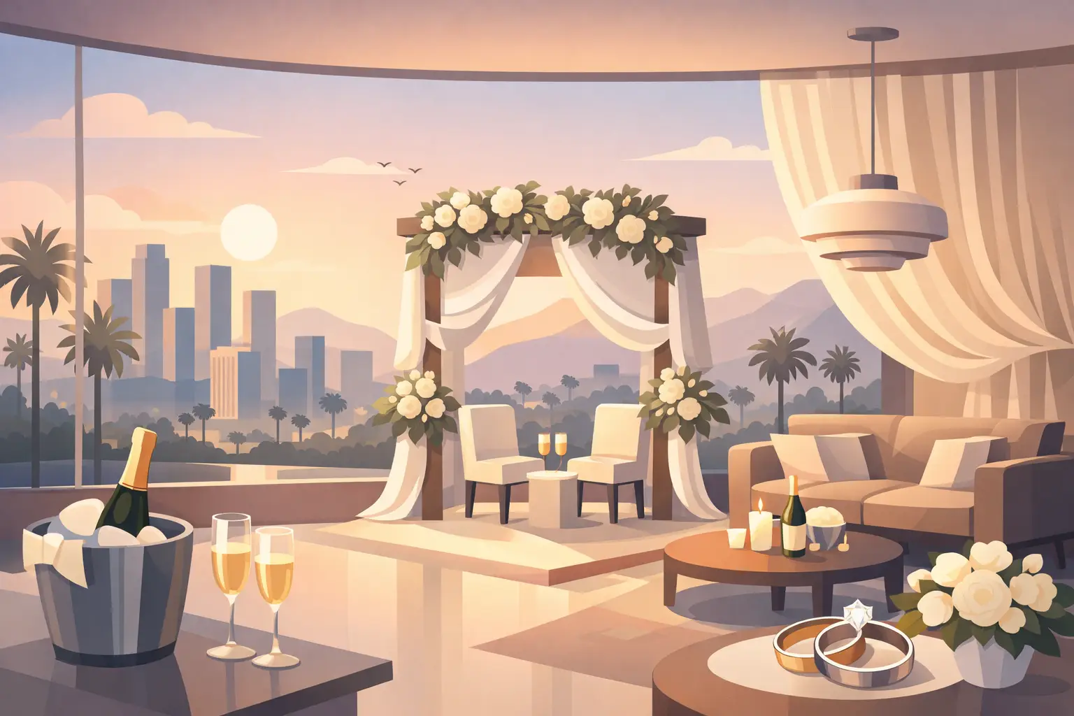 VIP Wedding Room Los Angeles for a Private I Do